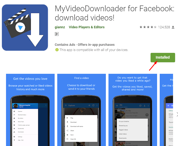 facebook video downloader for android mobile