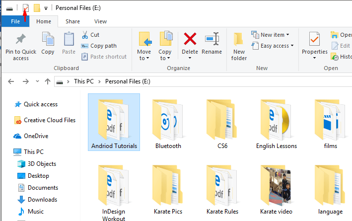 Open File Explorer to share