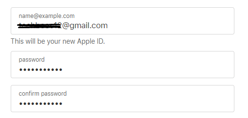 Provide Your Gmail for apple id