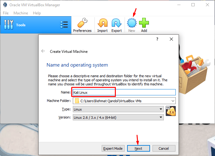 Create a new Virtual Machine