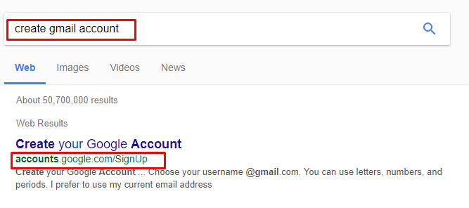 Create Gmail Account