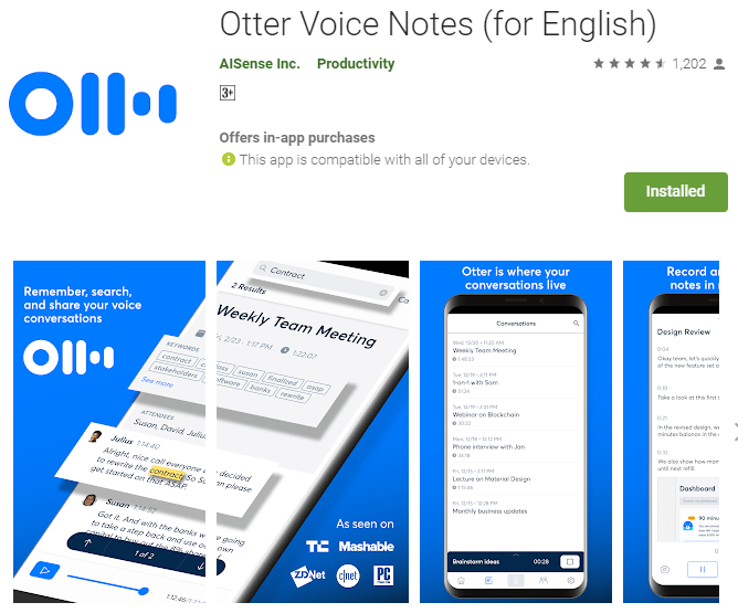Otter Voice Notes App
