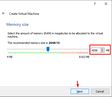 Set Memory Size to macos high sierra