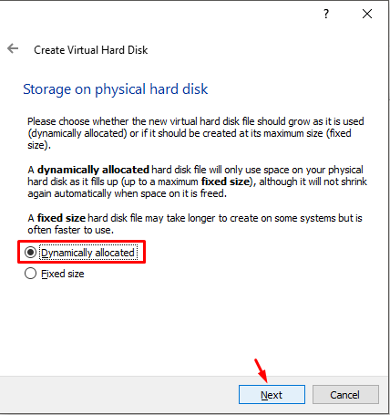 Storage On Physical hard Disk