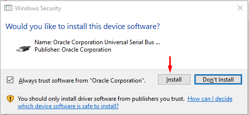 Allow installation