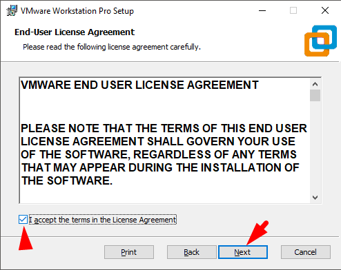 end user license agreement on wmware