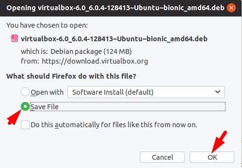 save file on ubuntu