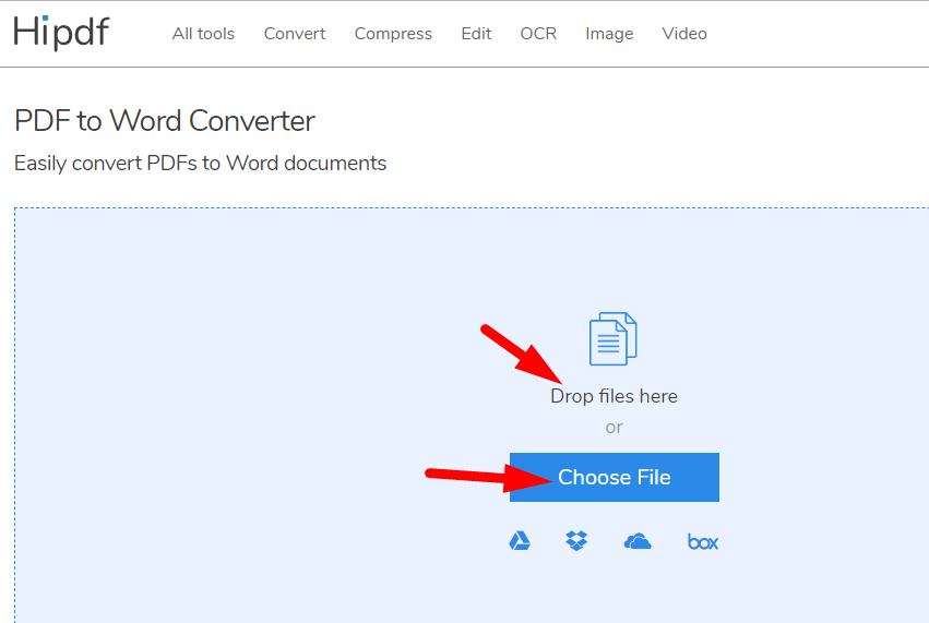 Choose File to Convert