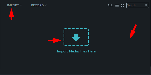 Import files to convert video to mp3