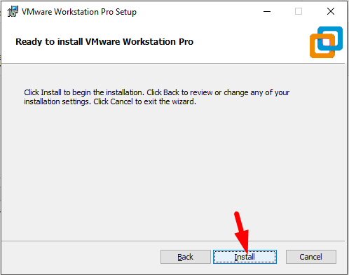 Install WMware workstation on windows