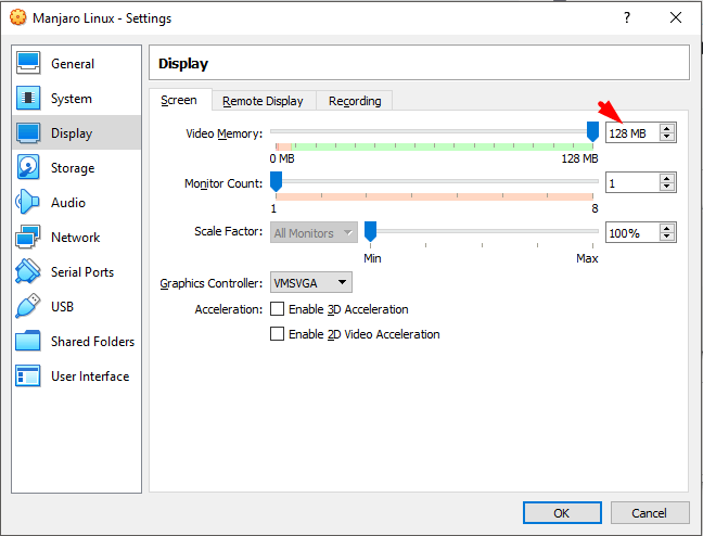 customizing display setting for manjaro