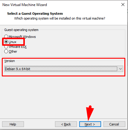 how to install debian 9 on vmware workstation on windows