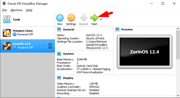 install zorin os on virtualbox