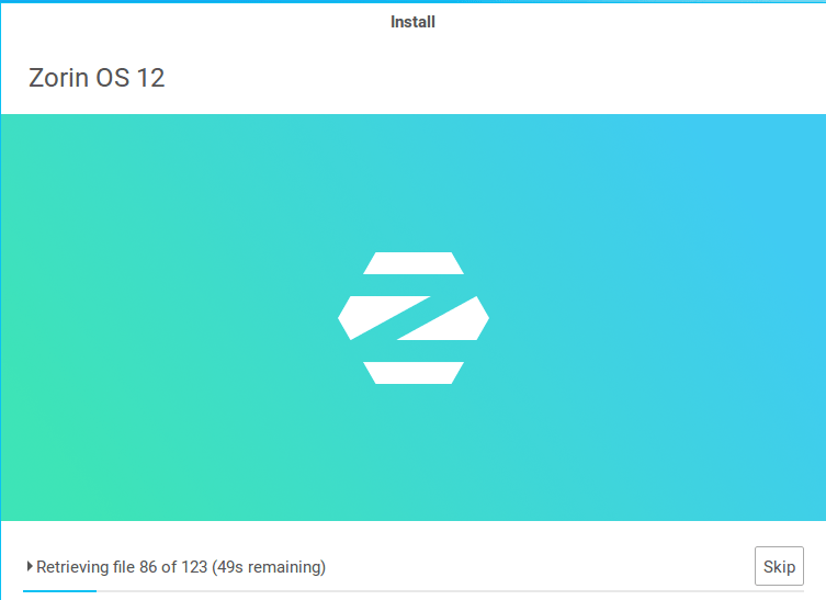 installation of zorin os