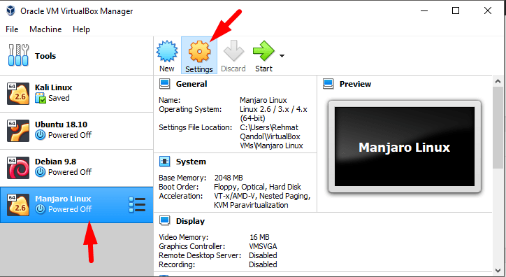 customize the created virtual machine