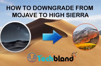 how to downgrade from mojave to high sierra