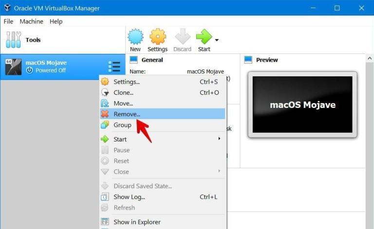 how to delete a virtual machine on windows