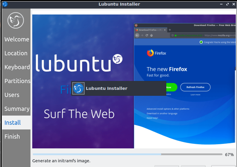 Lubuntu Installation Process