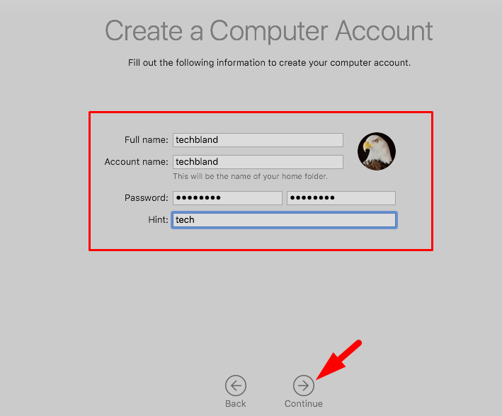 macos mojave user account