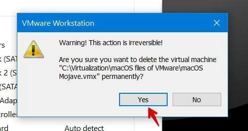 how to delete virtual machine on windows
