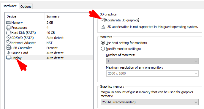 Customize the Display Setting