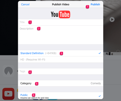 how to upload videos to youtube from iphone