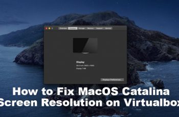 How to fix MacOS Catalina Screen Resolution on virtualbox