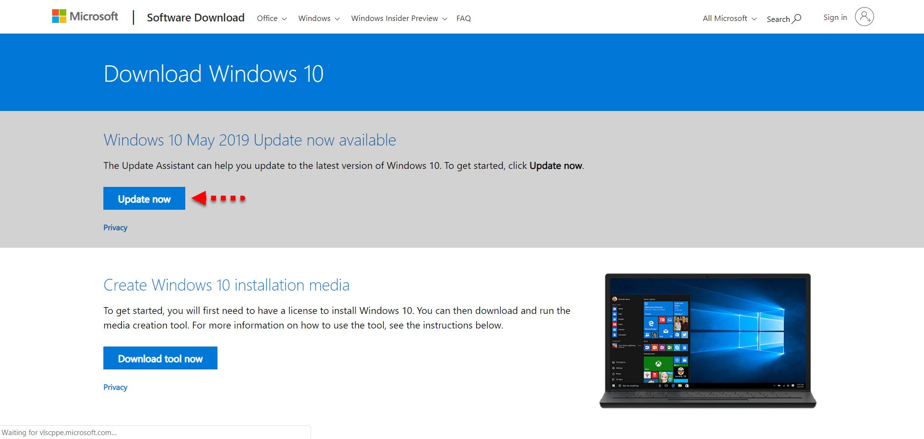 Download Windows 10 new update