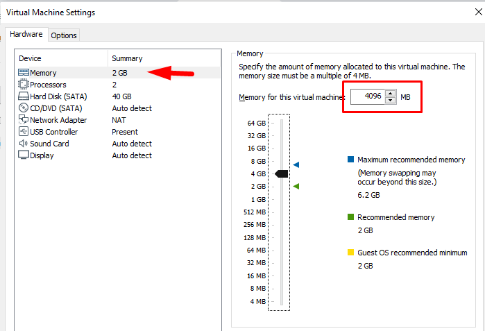 increase macos ctalina memory size