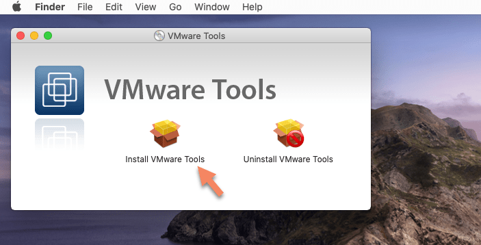 instal vmware tools on MacOS Catalina
