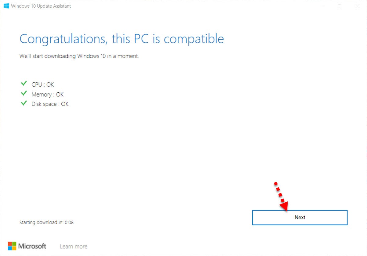 this pc is compatible for windows 10 update