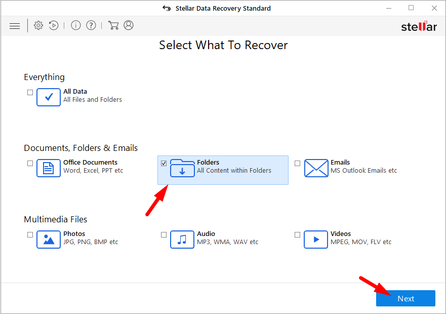 Select Files you want to Recover