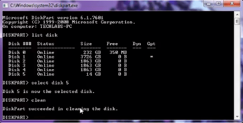 Format USB Via CMD Command