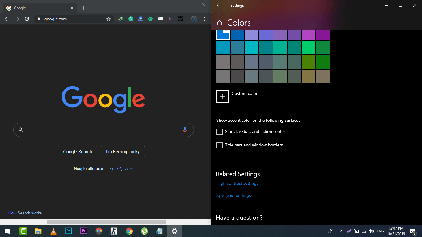 Windows 10 Dark Mode Theme