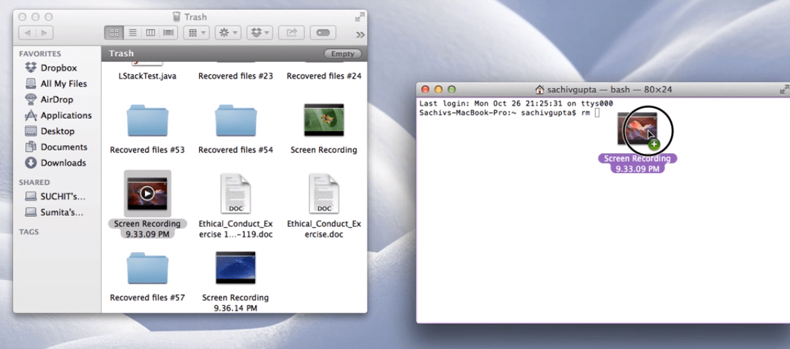 How to Delete a Single file from trash on mac