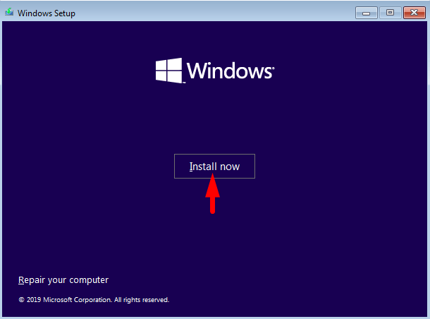 Install Windows 10