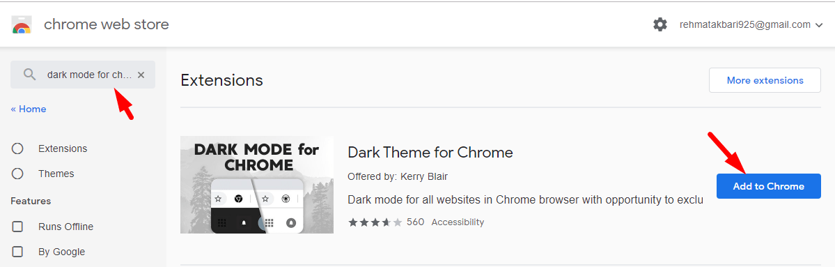 Enable Google Chrome Dark Mode