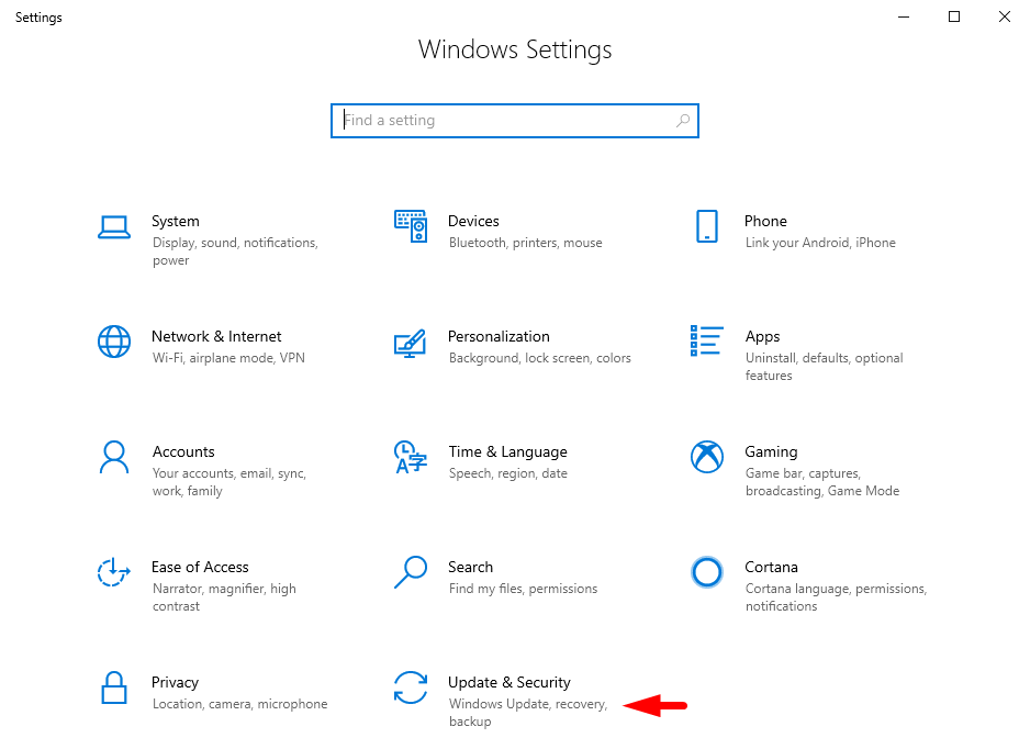 Windows 10 Update and Security