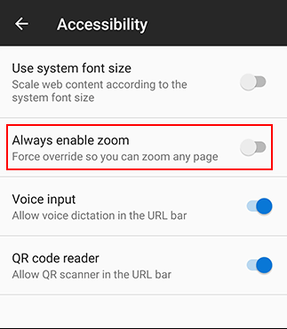 Enable Firefox Zoom option