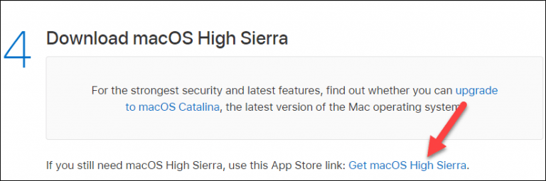 update to catalina from high sierra
