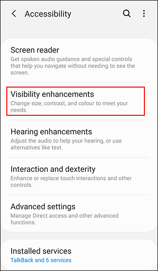 Android Visibility Enhancement