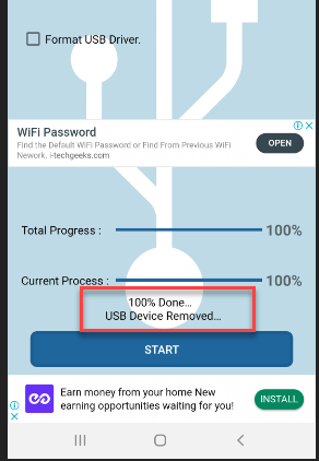 Bootable USB created Successfully