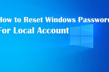 How to Reset Windows Password for Local Account