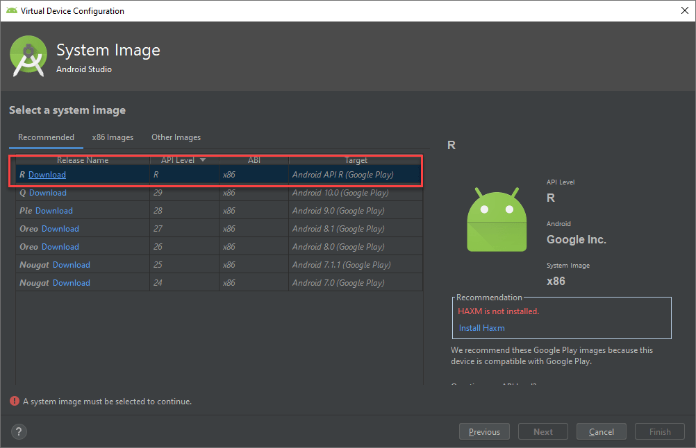 what do i need to install android studio