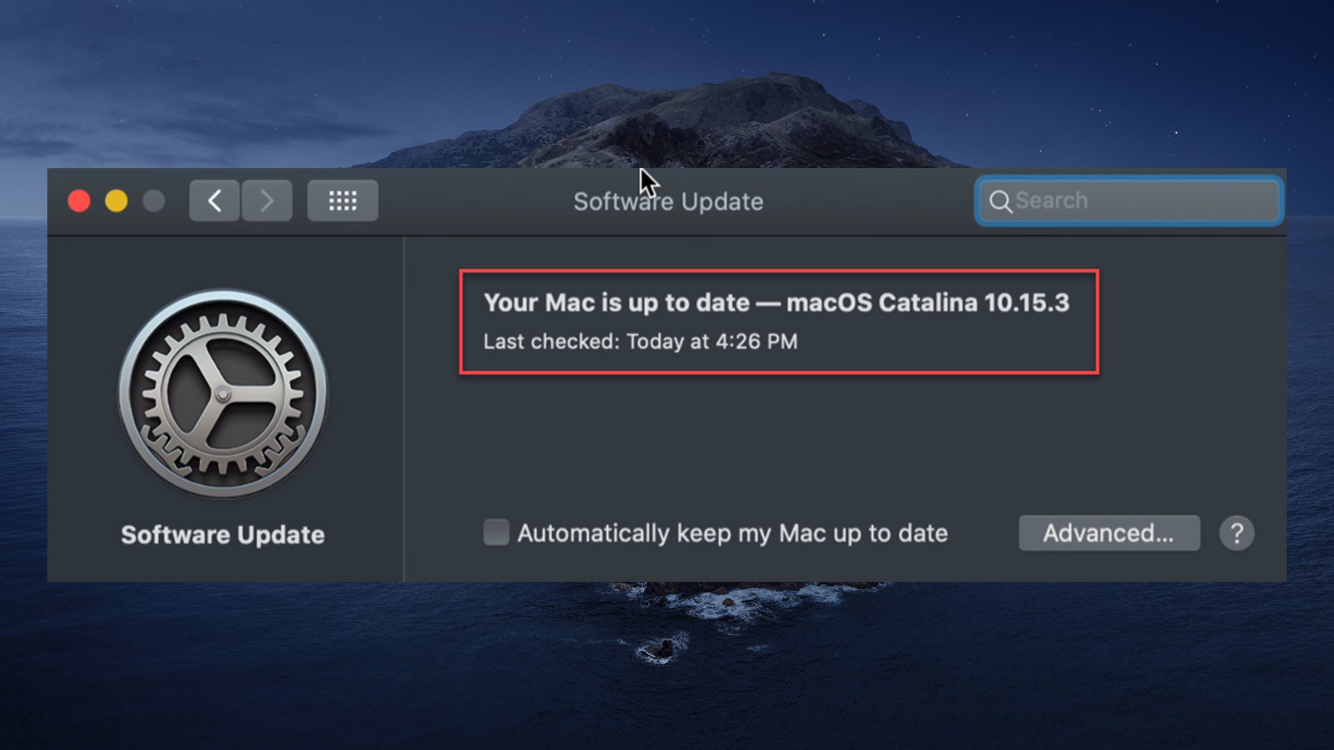 update to macos catalina