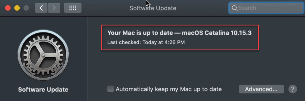 Update MacOS Catalina on VMware