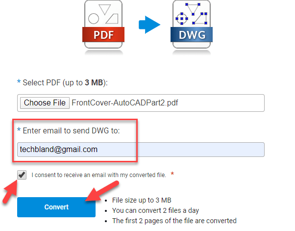 Pdf to DWG converter