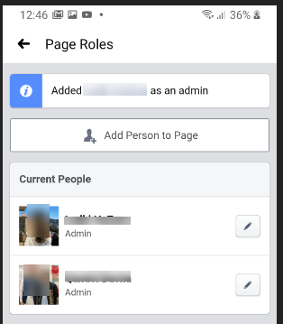 You Have Added New Admin to your Facebook Page