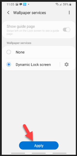 Apply Dynamic Lock Screen on Android Phone
