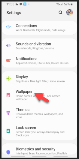 Go to Wallpaper on Android Phone